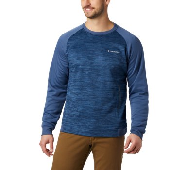 Columbia Tech Trail Midlayer Crew, Sudaderas Azul Marino Para Hombre | 617402-SVI